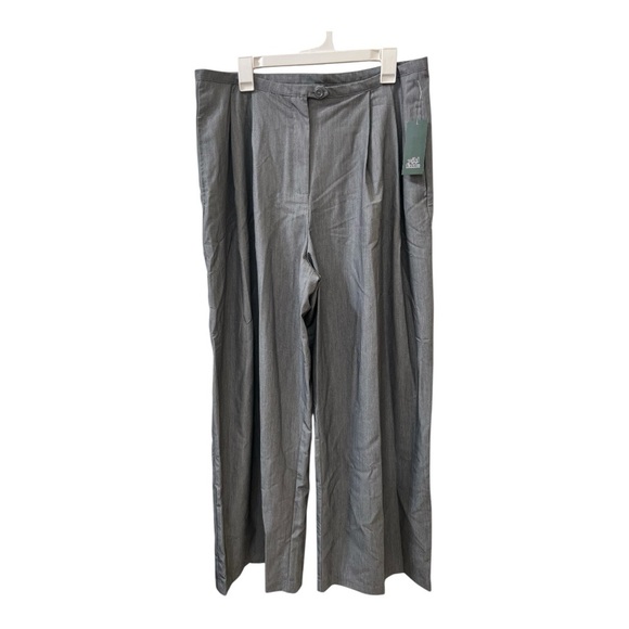 NWT Wild Fable Women's Gray Wide-Leg Pleated Pants Size L - Picture 2 of 7